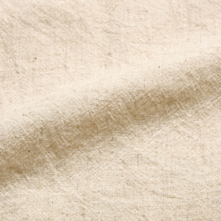 BURGUS PLUS - Open Collar Cotton Linen S/S Shirt - BP25502