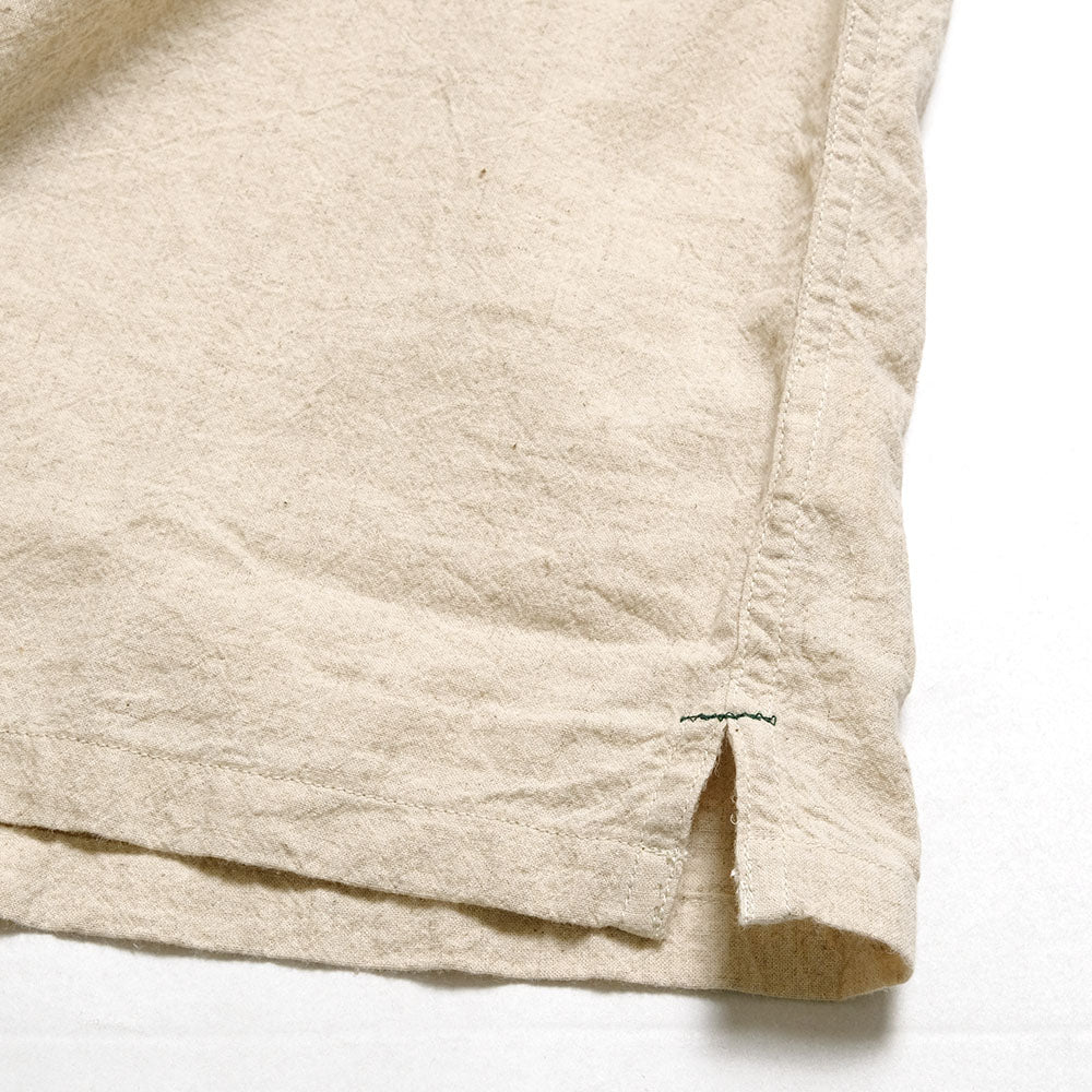 BURGUS PLUS - Open Collar Cotton Linen S/S Shirt - BP25502