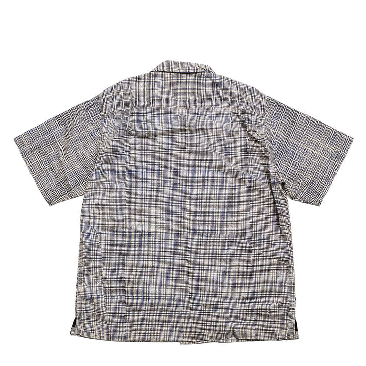 BURGUS PLUS - Open Collar Batik Shirt - BP25503-NV