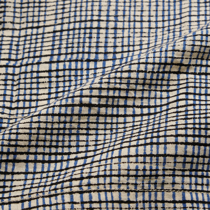 BURGUS PLUS - Open Collar Batik Shirt - BP25503-NV