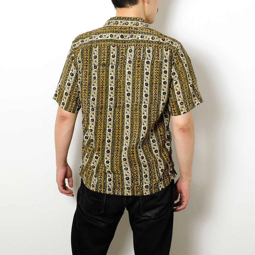 BURGUS PLUS - Open Collar Batik Shirt - BP25503-OV