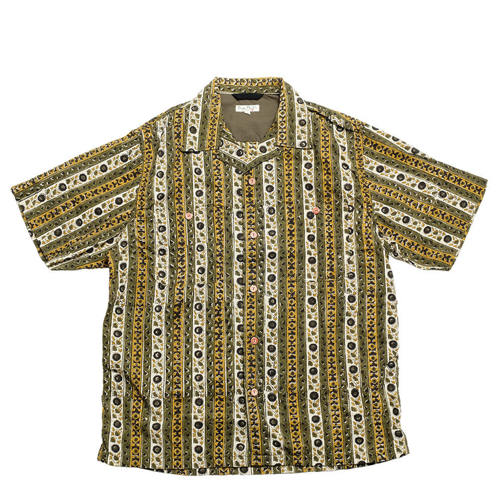 BURGUS PLUS - Open Collar Batik Shirt - BP25503-OV