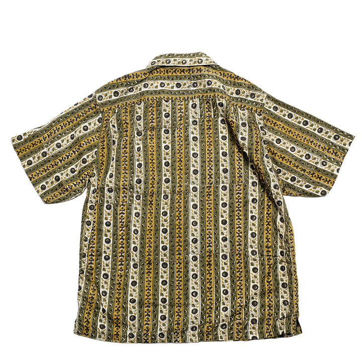 BURGUS PLUS - Open Collar Batik Shirt - BP25503-OV