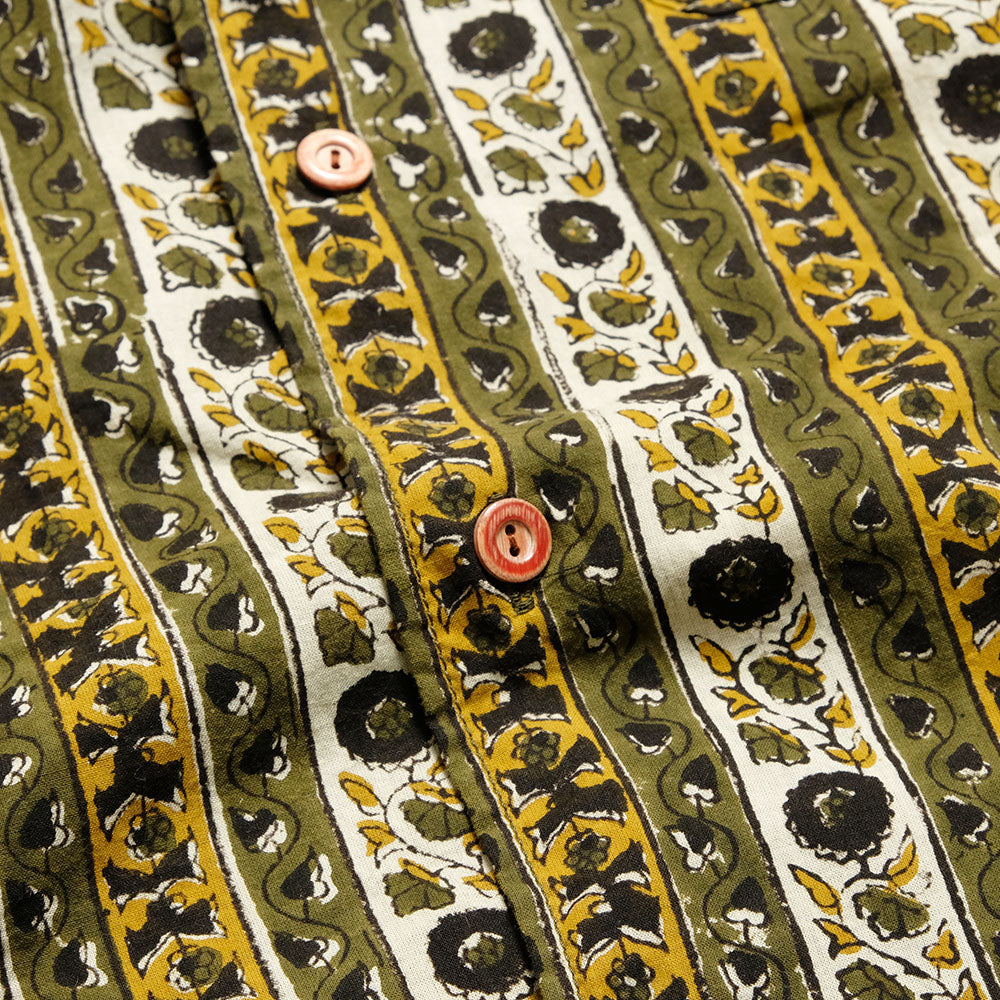 BURGUS PLUS - Open Collar Batik Shirt - BP25503-OV