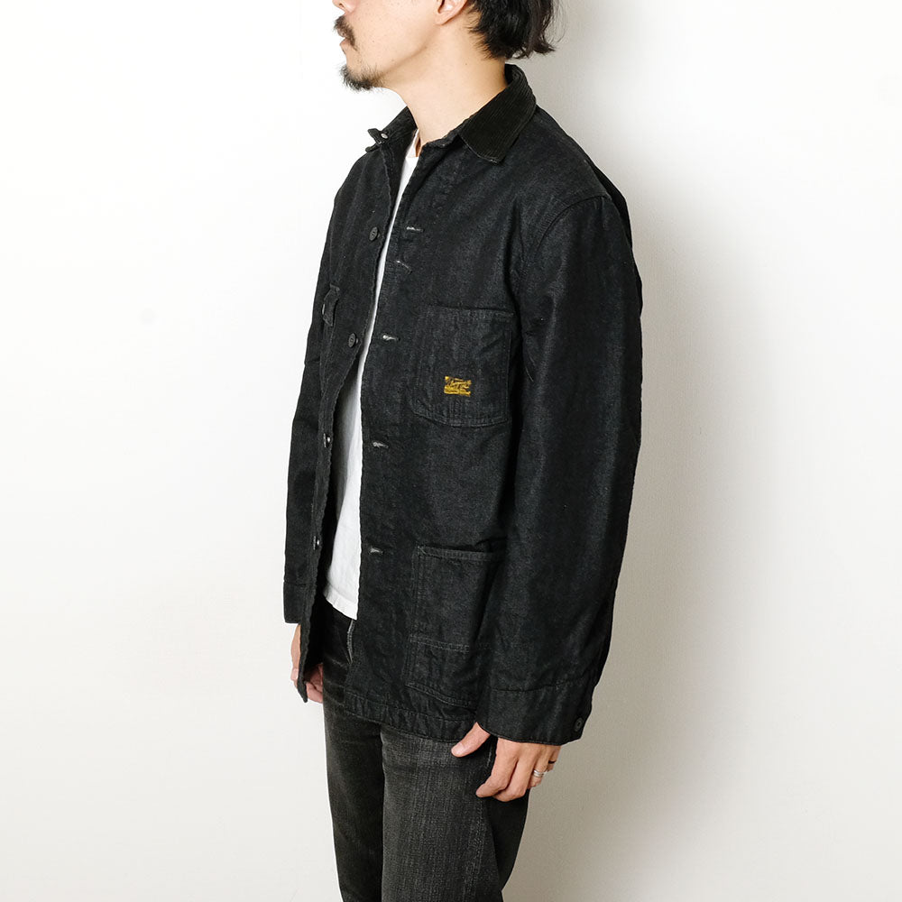 BURGUS PLUS - Blanket Lining 11oz Black Denim Coverall - BP25903