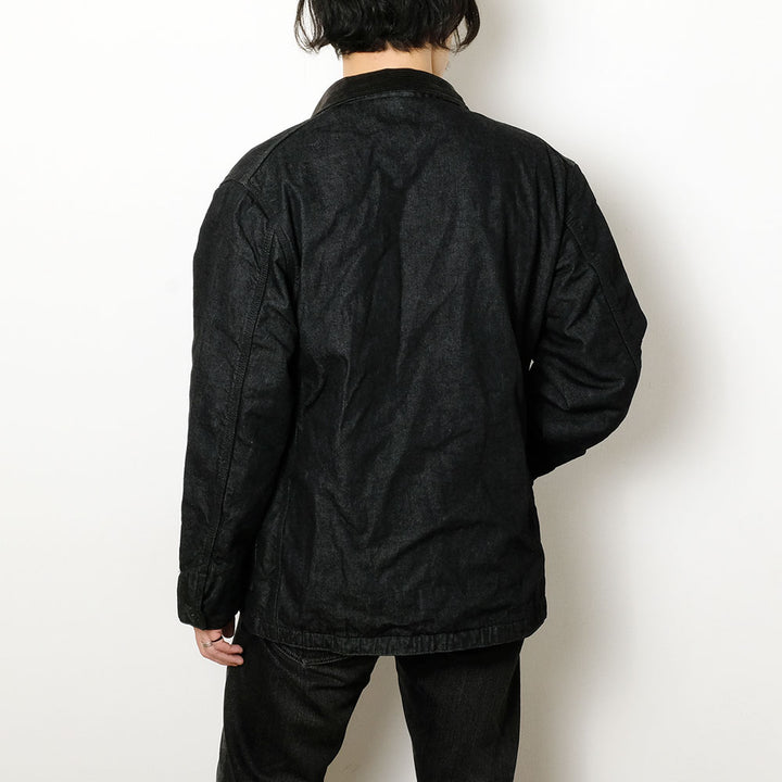 BURGUS PLUS - Blanket Lining 11oz Black Denim Coverall - BP25903