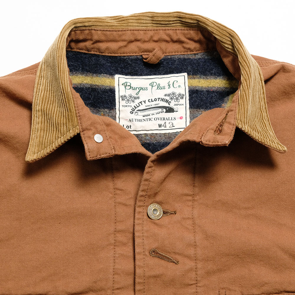 BURGUS PLUS - Blanket Lining Heavy Brown Oxford Coverall - BP25903
