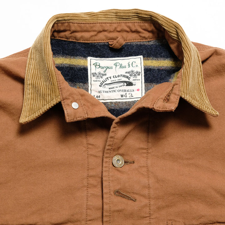 BURGUS PLUS - Blanket Lining Heavy Brown Oxford Coverall - BP25903