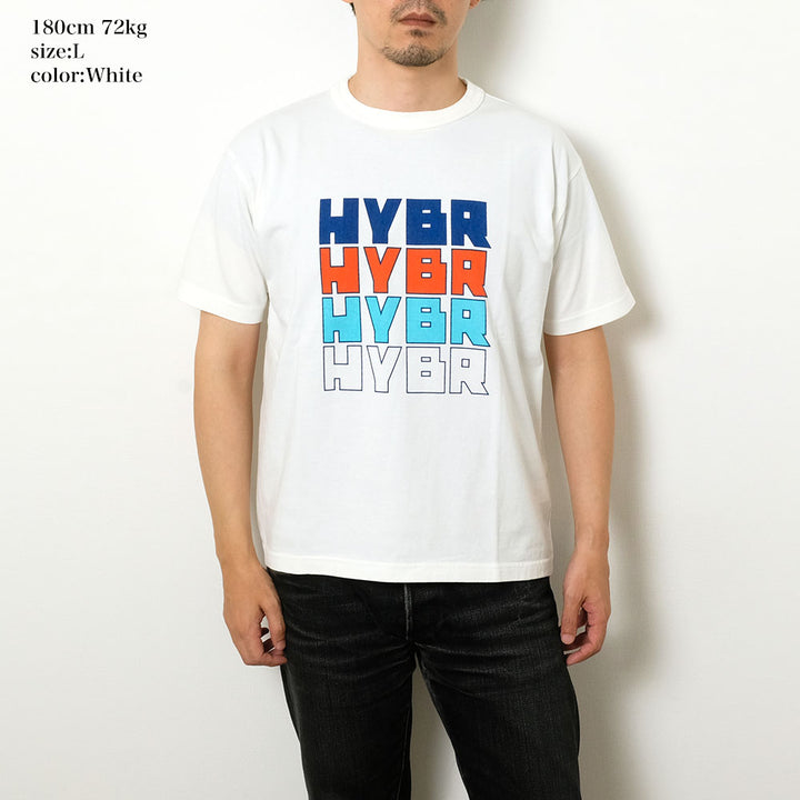 BARNS - HINOYA EXCLUSIVE - DOUBLE BINDER NECK PRINT T-SHIRT - HYBR - BR-25240HI