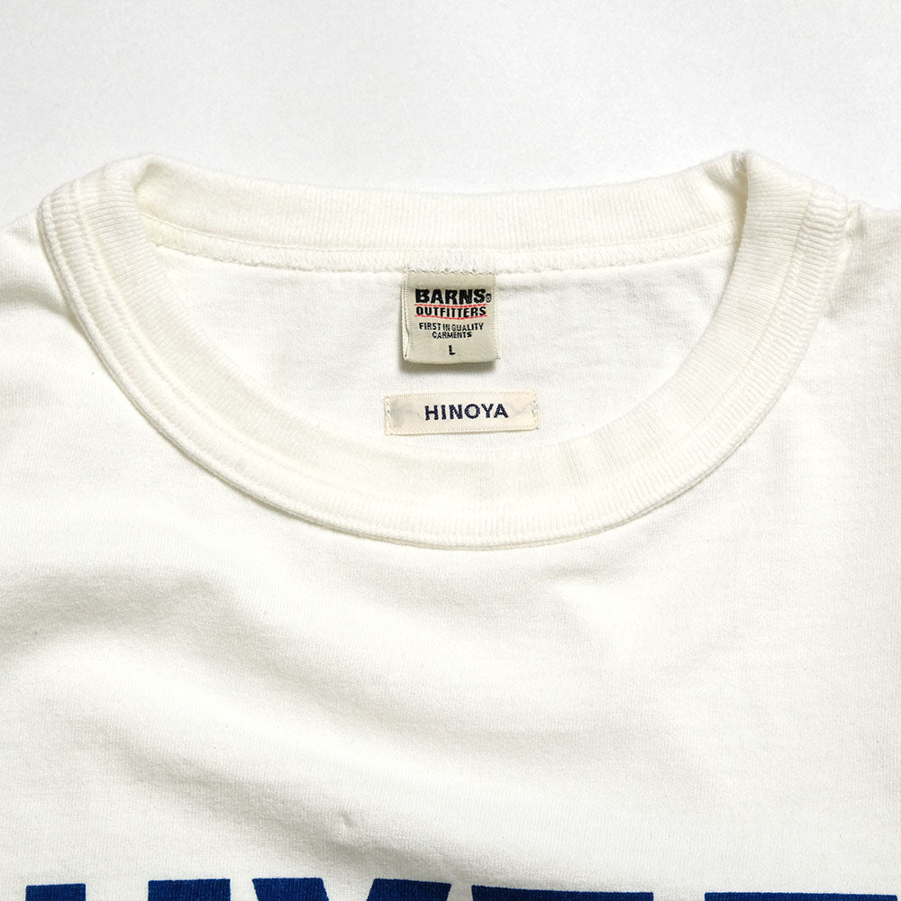 BARNS - HINOYA EXCLUSIVE - DOUBLE BINDER NECK PRINT T-SHIRT - HYBR - BR-25240HI