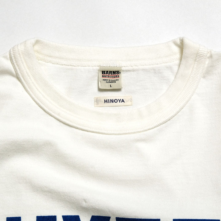 BARNS - HINOYA EXCLUSIVE - DOUBLE BINDER NECK PRINT T-SHIRT - HYBR - BR-25240HI