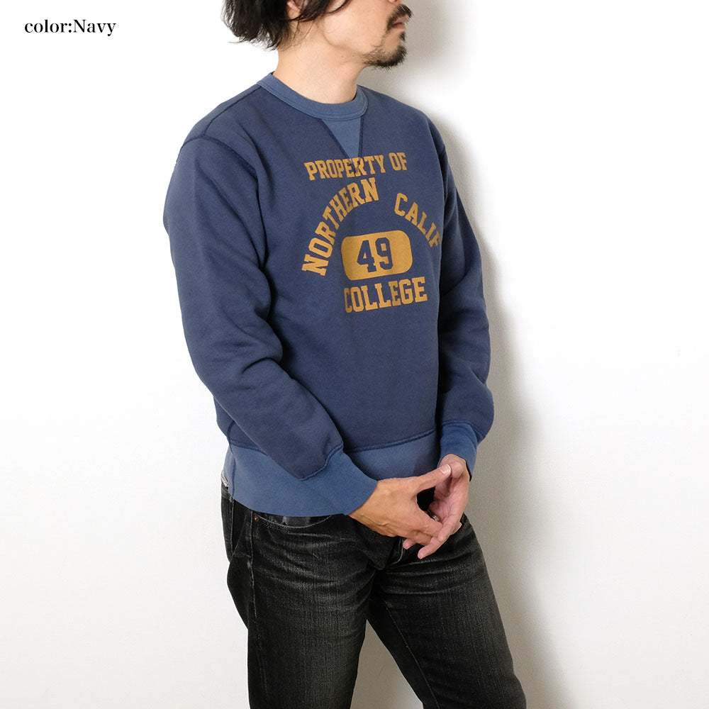 BARNS - HINOYA EXCLUSIVE - COZUN Gusset Crew Sweatshirt - NORTHERN CALIF COLLEGE - BR-3000HI