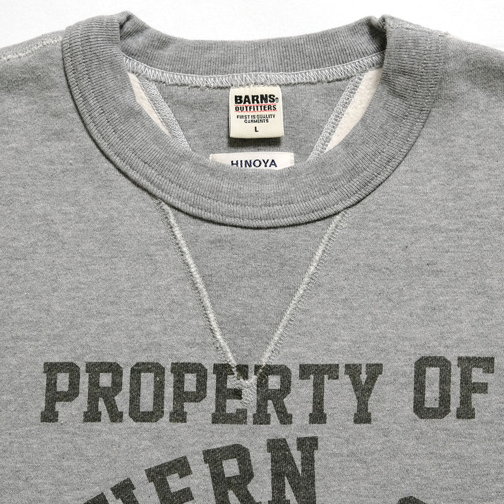 BARNS - HINOYA EXCLUSIVE - COZUN Gusset Crew Sweatshirt - NORTHERN CALIF COLLEGE - BR-3000HI