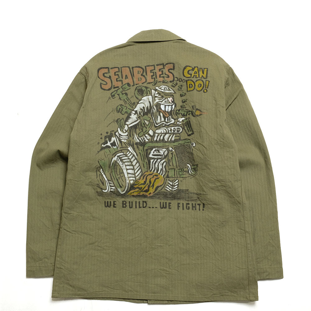 BUZZ RICKSON'S - N-3 UTILITY JACKET - HAND PAINT SEABEES - BR15312