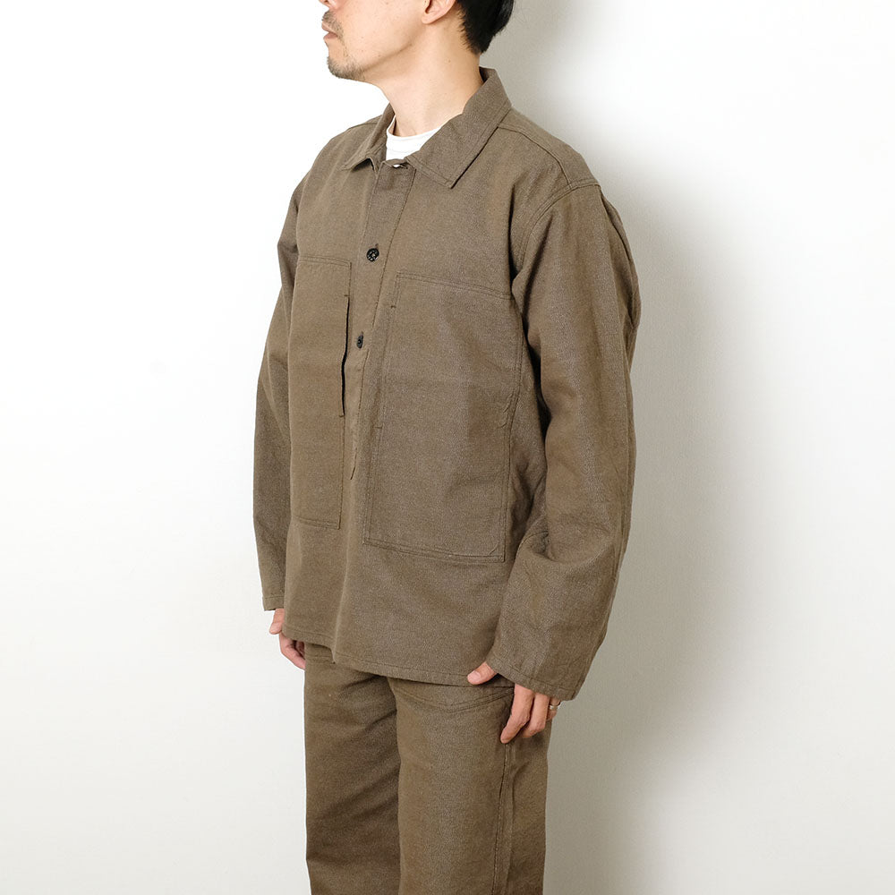 BUZZ RICKSON'S - U.S. ARMY BROWN DENIM PULLOVER JACKET - BR15695