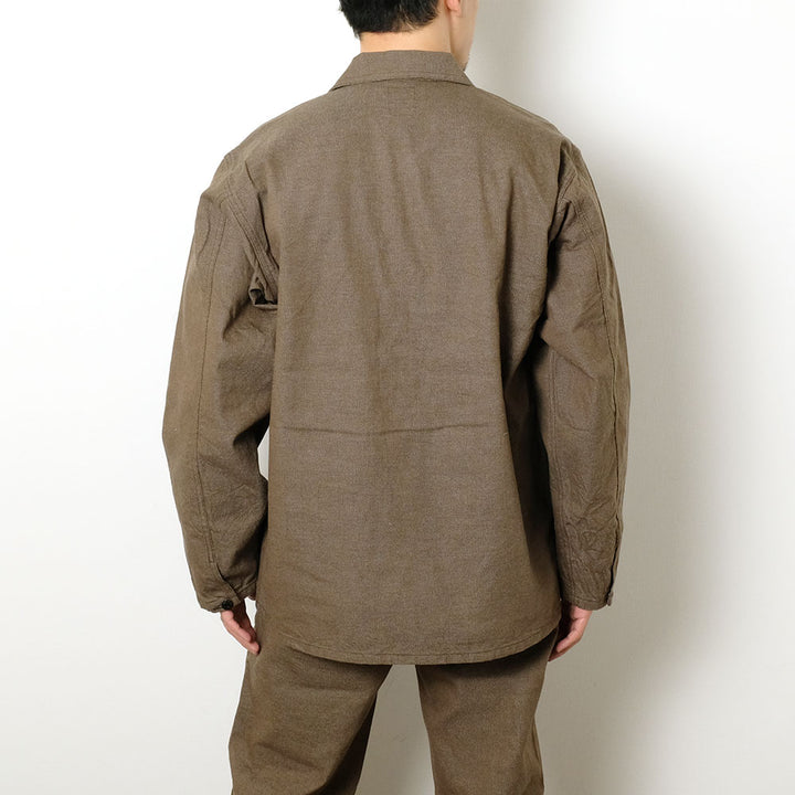 BUZZ RICKSON'S - U.S. ARMY BROWN DENIM PULLOVER JACKET - BR15695