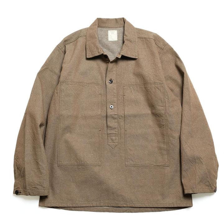 BUZZ RICKSON'S - U.S. ARMY BROWN DENIM PULLOVER JACKET - BR15695