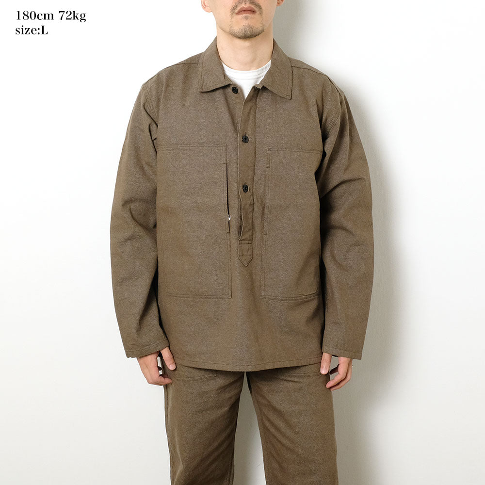 BUZZ RICKSON'S - U.S. ARMY BROWN DENIM PULLOVER JACKET - BR15695