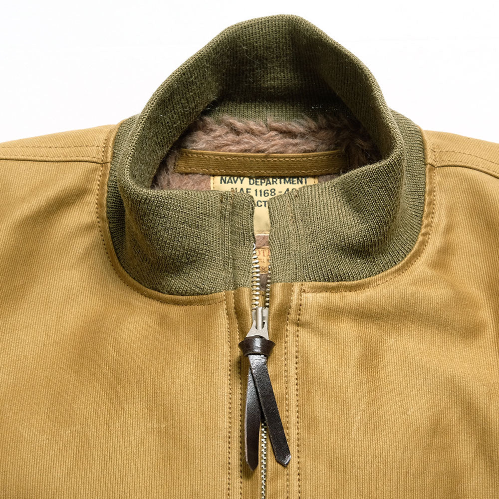 BUZZ RICKSON'S - Type DECK ZIP ALPACA AND WOOL PILE LINING - NAVY DEPARTMENT - BR15759