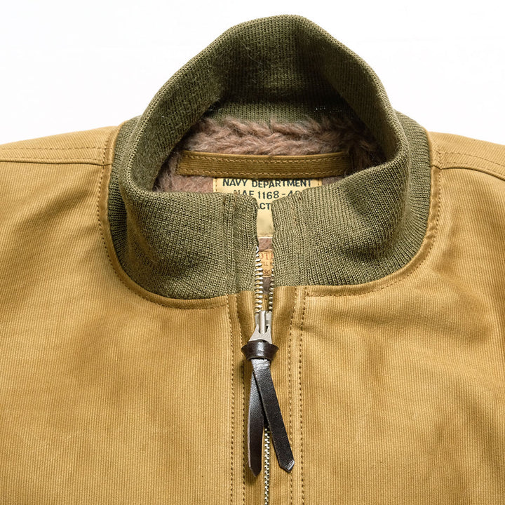 BUZZ RICKSON'S - Type DECK ZIP ALPACA AND WOOL PILE LINING - NAVY DEPARTMENT - BR15759