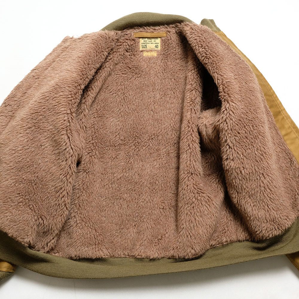 BUZZ RICKSON'S - Type DECK ZIP ALPACA AND WOOL PILE LINING - NAVY DEPARTMENT - BR15759