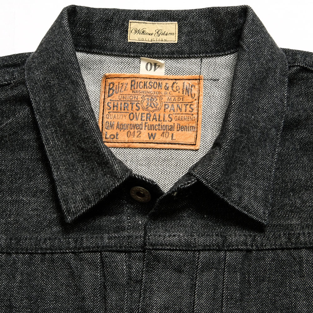 BUZZ RICKSON'S - WILLIAM GIBSON COLLECTION - WORLD WAR II BLACK DENIM BLOUSE - BR16042