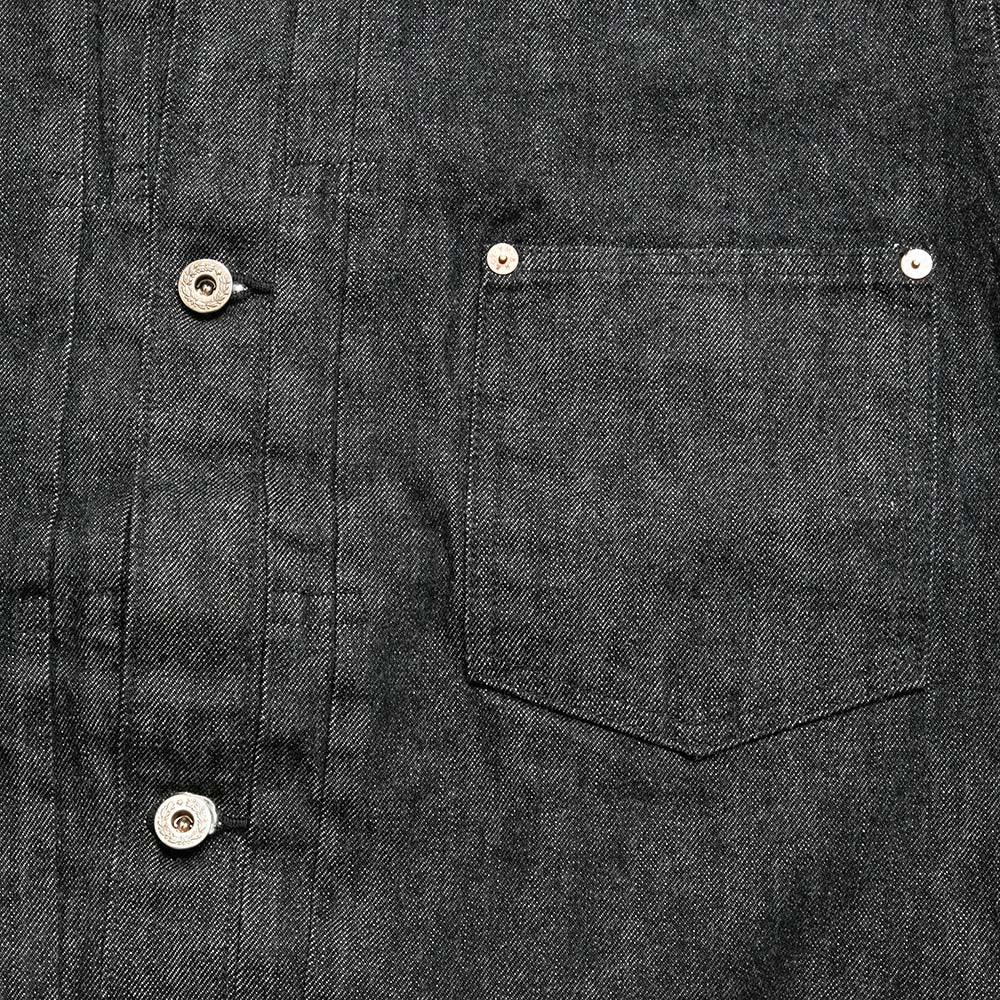 BUZZ RICKSON'S - WILLIAM GIBSON COLLECTION - WORLD WAR II BLACK DENIM BLOUSE SPLIT T - BR16042T