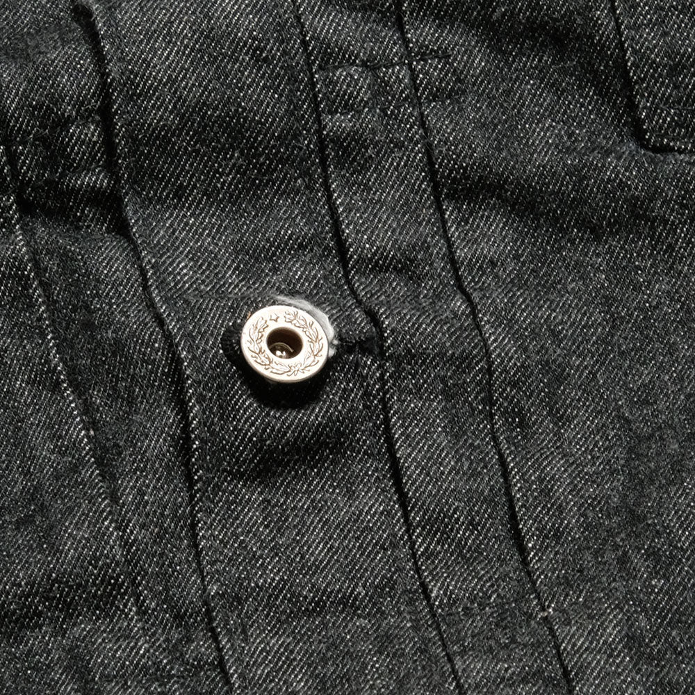 BUZZ RICKSON'S - WILLIAM GIBSON COLLECTION - WORLD WAR II BLACK DENIM BLOUSE SPLIT T - BR16042T