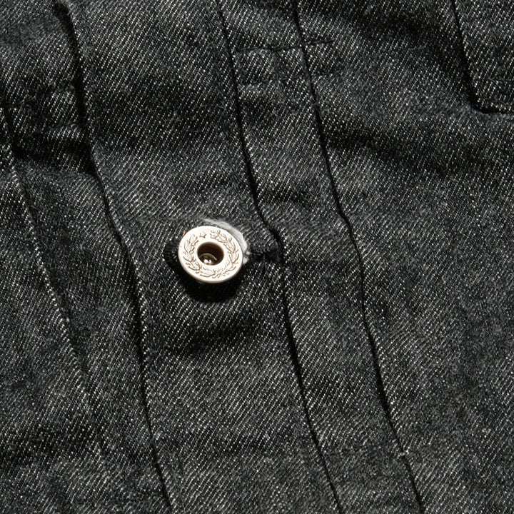 BUZZ RICKSON'S - WILLIAM GIBSON COLLECTION - WORLD WAR II BLACK DENIM BLOUSE SPLIT T - BR16042T