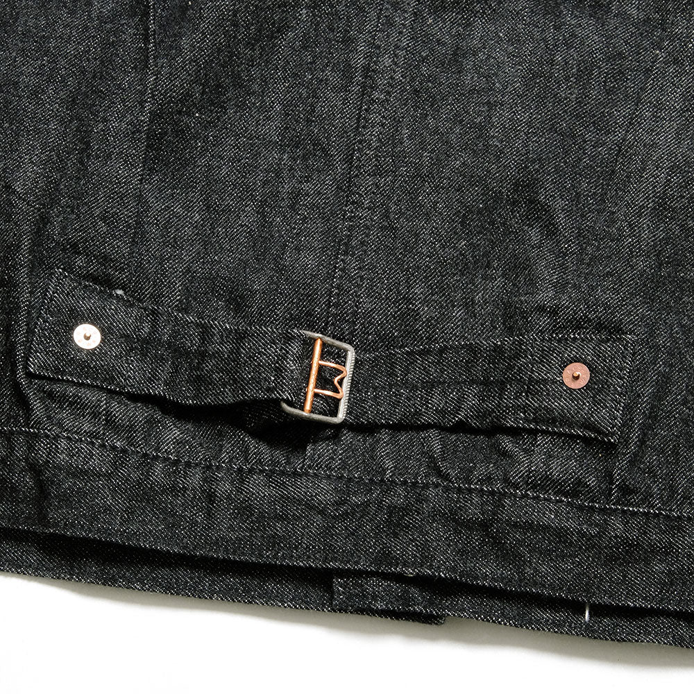 BUZZ RICKSON'S - WILLIAM GIBSON COLLECTION - WORLD WAR II BLACK DENIM BLOUSE SPLIT T - BR16042T