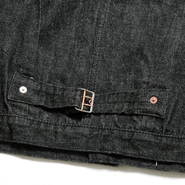 BUZZ RICKSON'S - WILLIAM GIBSON COLLECTION - WORLD WAR II BLACK DENIM BLOUSE SPLIT T - BR16042T