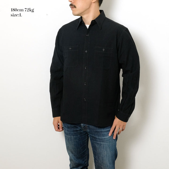 Buzz Rickson's - WILLIAM GIBSON COLLECTION - BLACK CHAMBRAY WORK SHIRTS - BR29143