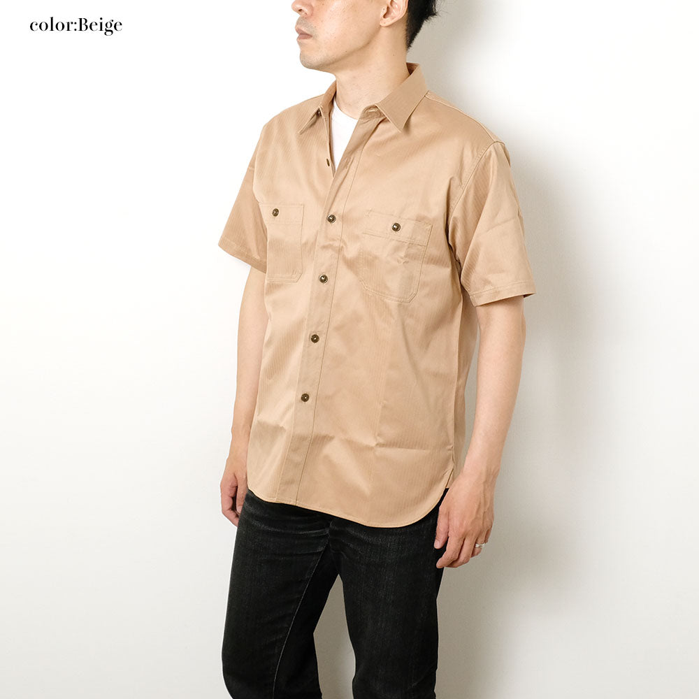 Buzz Rickson's - HERRINGBONE WORK SHIRTS - SHORT SLEEVE - BR39530