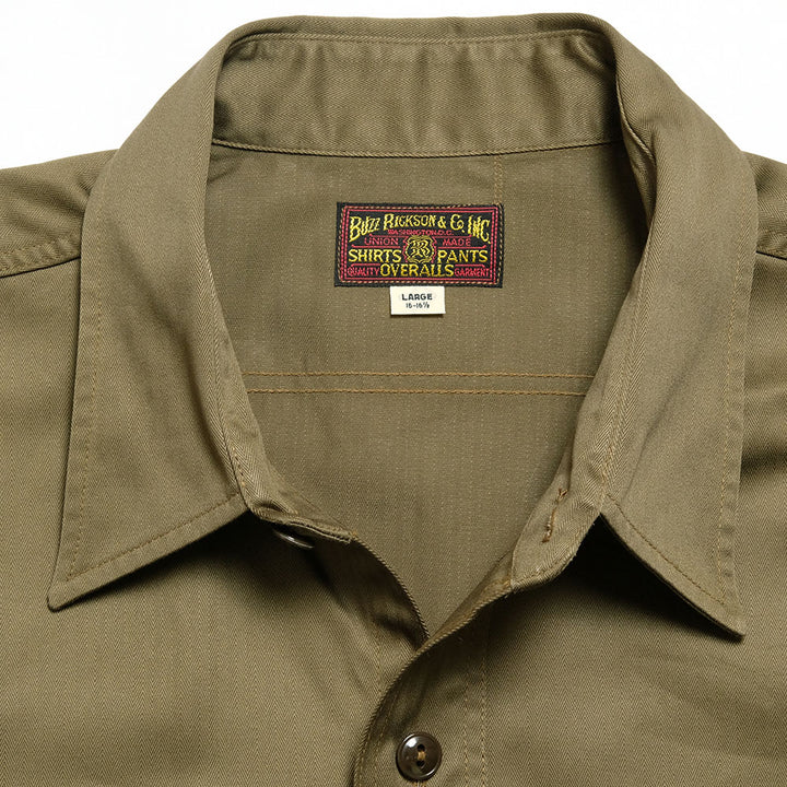 Buzz Rickson's - HERRINGBONE WORK SHIRTS - SHORT SLEEVE - BR39530