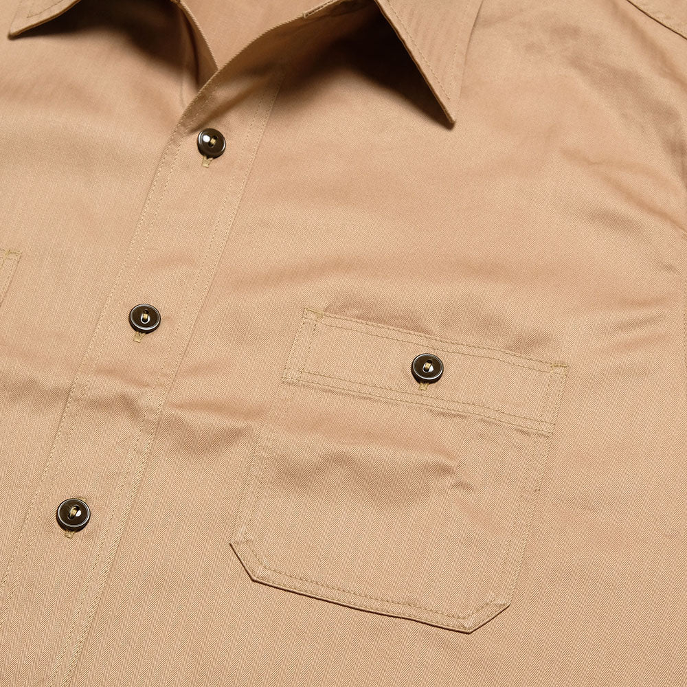 Buzz Rickson's - HERRINGBONE WORK SHIRTS - SHORT SLEEVE - BR39530