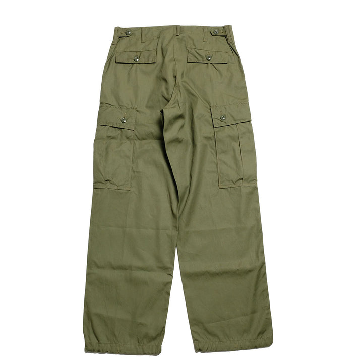 BUZZ RICKSON'S - TROUSERS, MEN'S, COTTON WIND RESISTANT POPLIN, OLIVE GREEN, ARMY SHADE 107 SHORT LENGTH - BR42500
