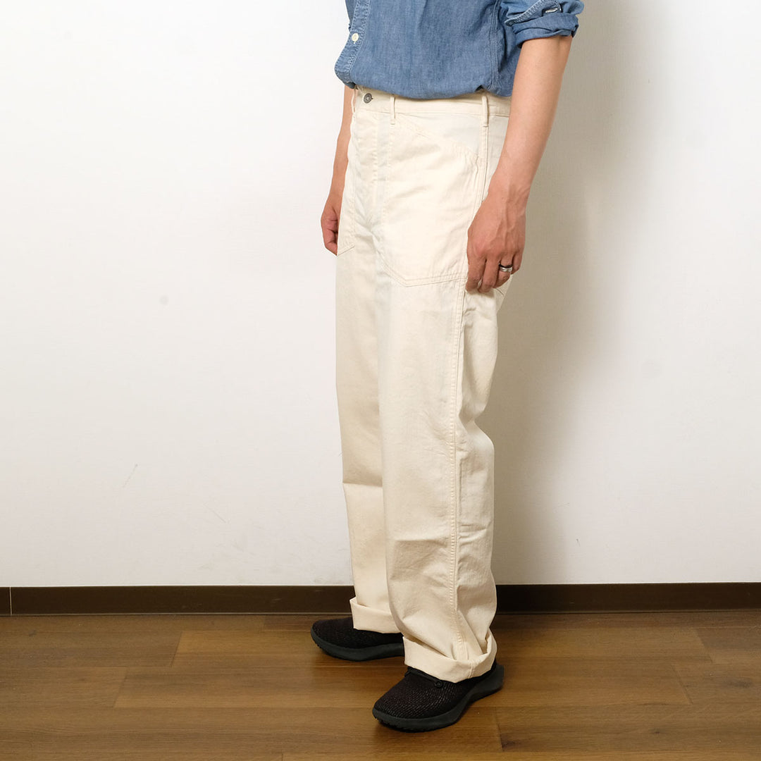 BUZZ RICKSON'S - TROUSERS, WORKING, WHITE TWILL - BR42635