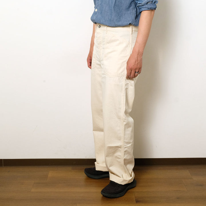 BUZZ RICKSON'S - TROUSERS, WORKING, WHITE TWILL - BR42635