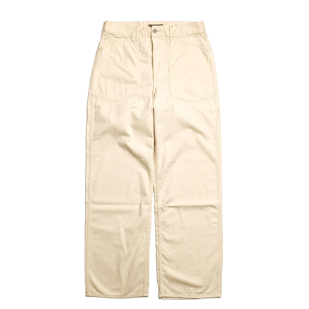 BUZZ RICKSON'S - TROUSERS, WORKING, WHITE TWILL - BR42635