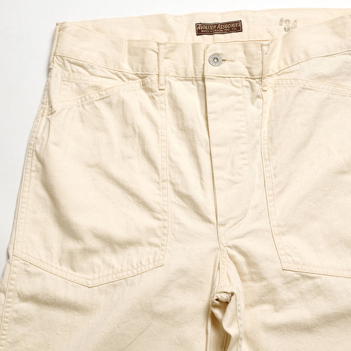 BUZZ RICKSON'S - TROUSERS, WORKING, WHITE TWILL - BR42635