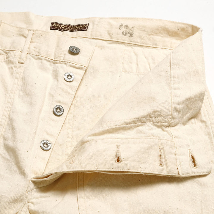 BUZZ RICKSON'S - TROUSERS, WORKING, WHITE TWILL - BR42635