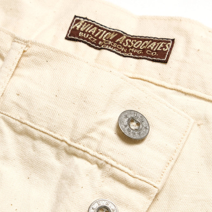 BUZZ RICKSON'S - TROUSERS, WORKING, WHITE TWILL - BR42635