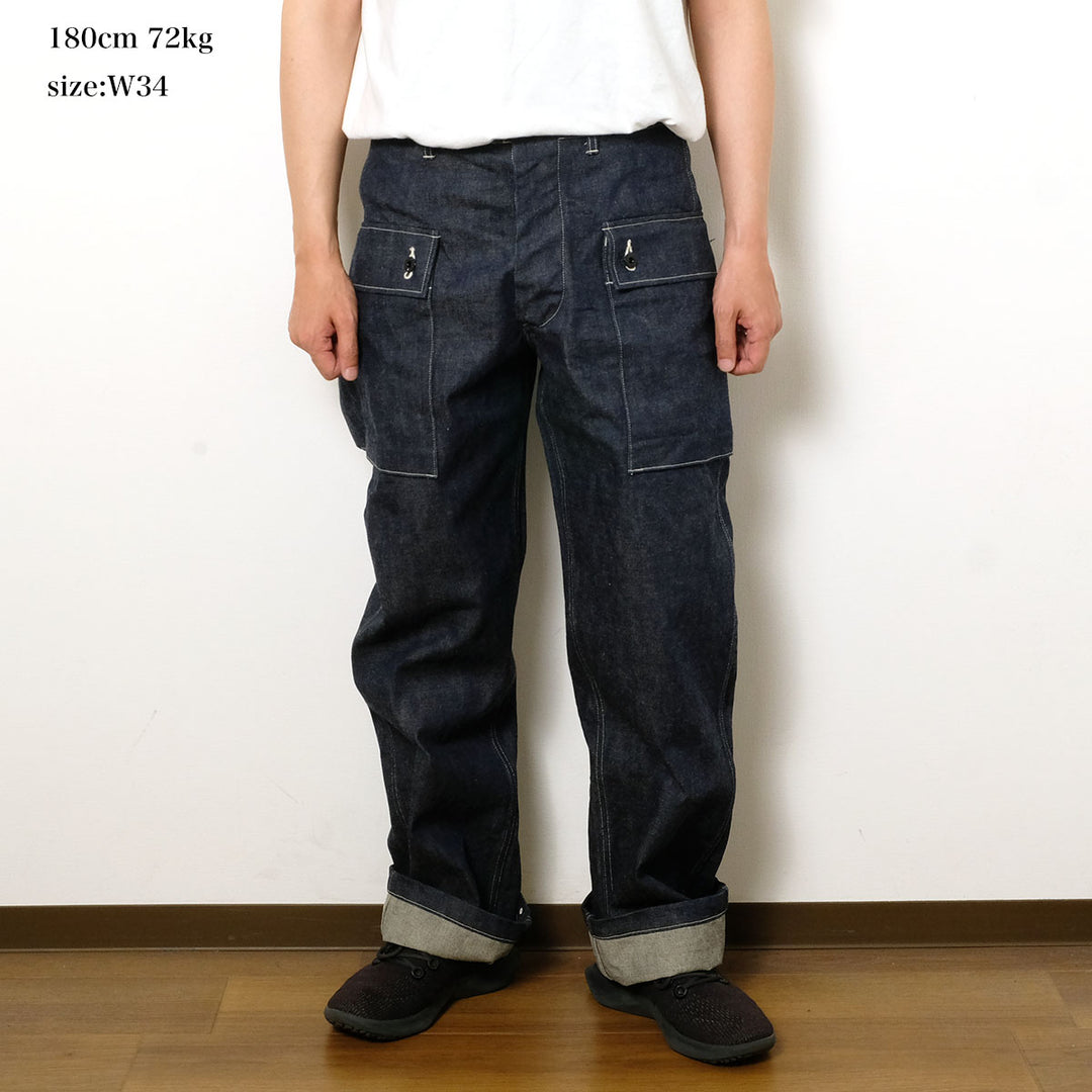 BUZZ RICKSON'S - U.S. MARINE CORPS M-1944 DENIM CIV. PANTS SHORT LENGTH - BR42637
