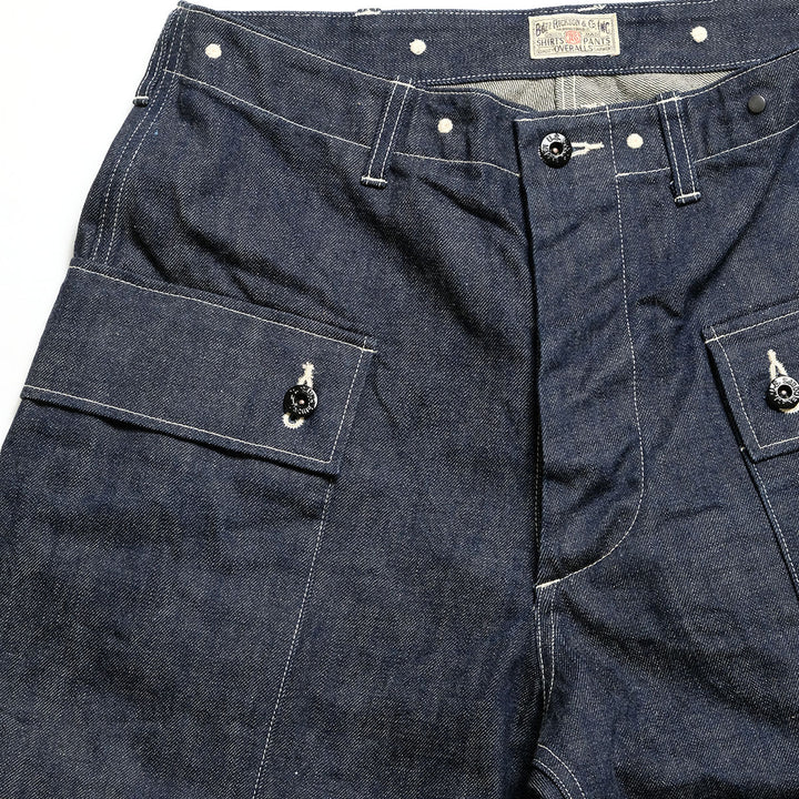 BUZZ RICKSON'S - U.S. MARINE CORPS M-1944 DENIM CIV. PANTS SHORT LENGTH - BR42637