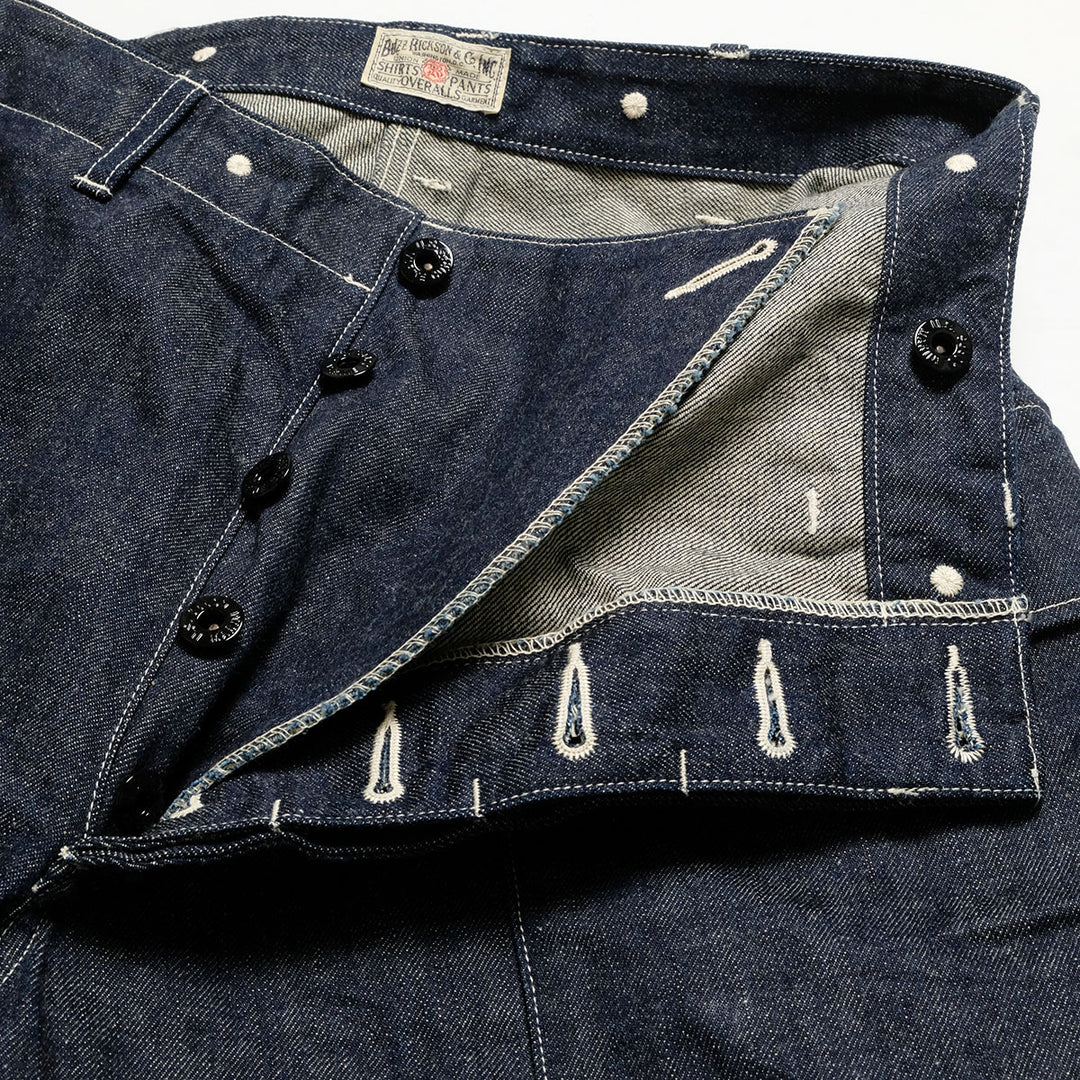 BUZZ RICKSON'S - U.S. MARINE CORPS M-1944 DENIM CIV. PANTS SHORT LENGTH - BR42637