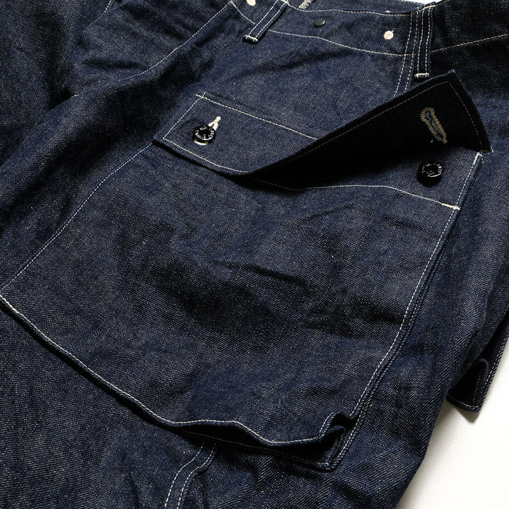 BUZZ RICKSON'S - U.S. MARINE CORPS M-1944 DENIM CIV. PANTS SHORT LENGTH - BR42637