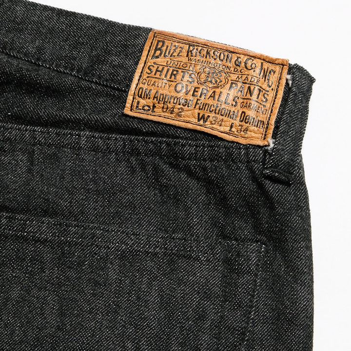 BUZZ RICKSON'S - WILLIAM GIBSON COLLECTION - WORLD WAR II BLACK DENIM WAIST OVERALLS - BR43042