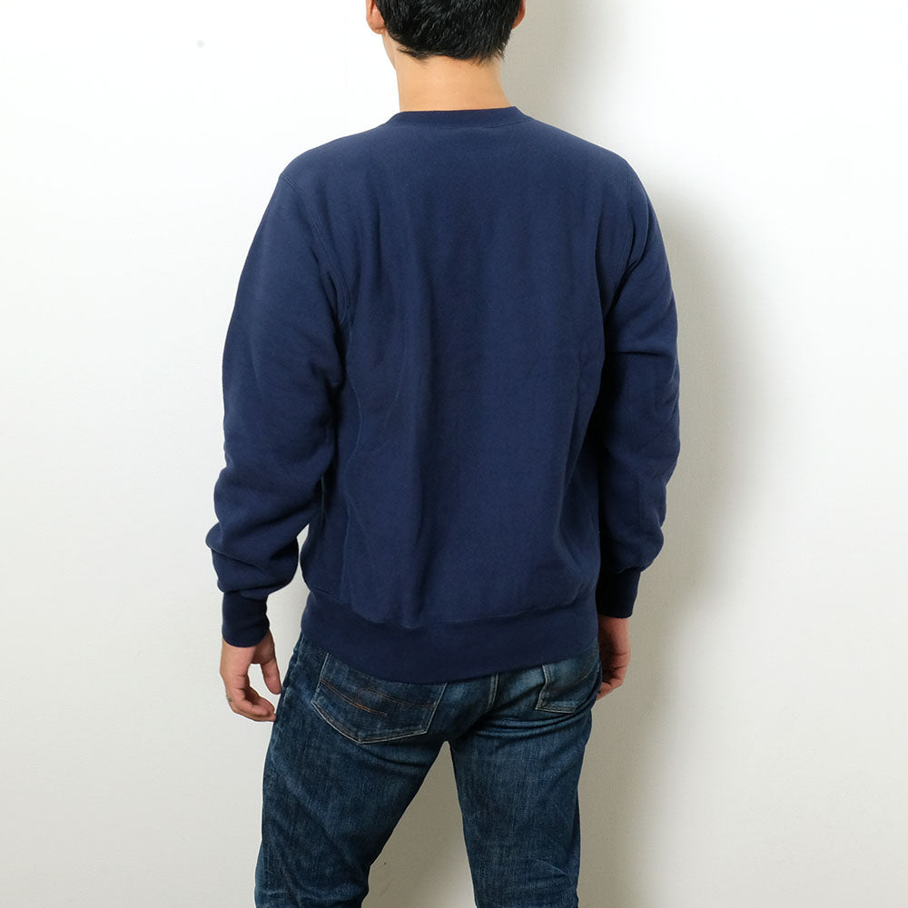 BUZZ RICKSON'S - HORIZONTAL KNITTING SWEAT SHIRT - NAVY FOOTBALL - BR69140