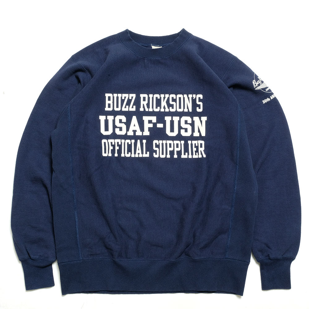 BUZZ RICKSON'S - 30th ANNIVERSARY MODEL - HORIZONTAL KNITTING HEAVY WEIGHT SWEAT SHIRT - BR69193