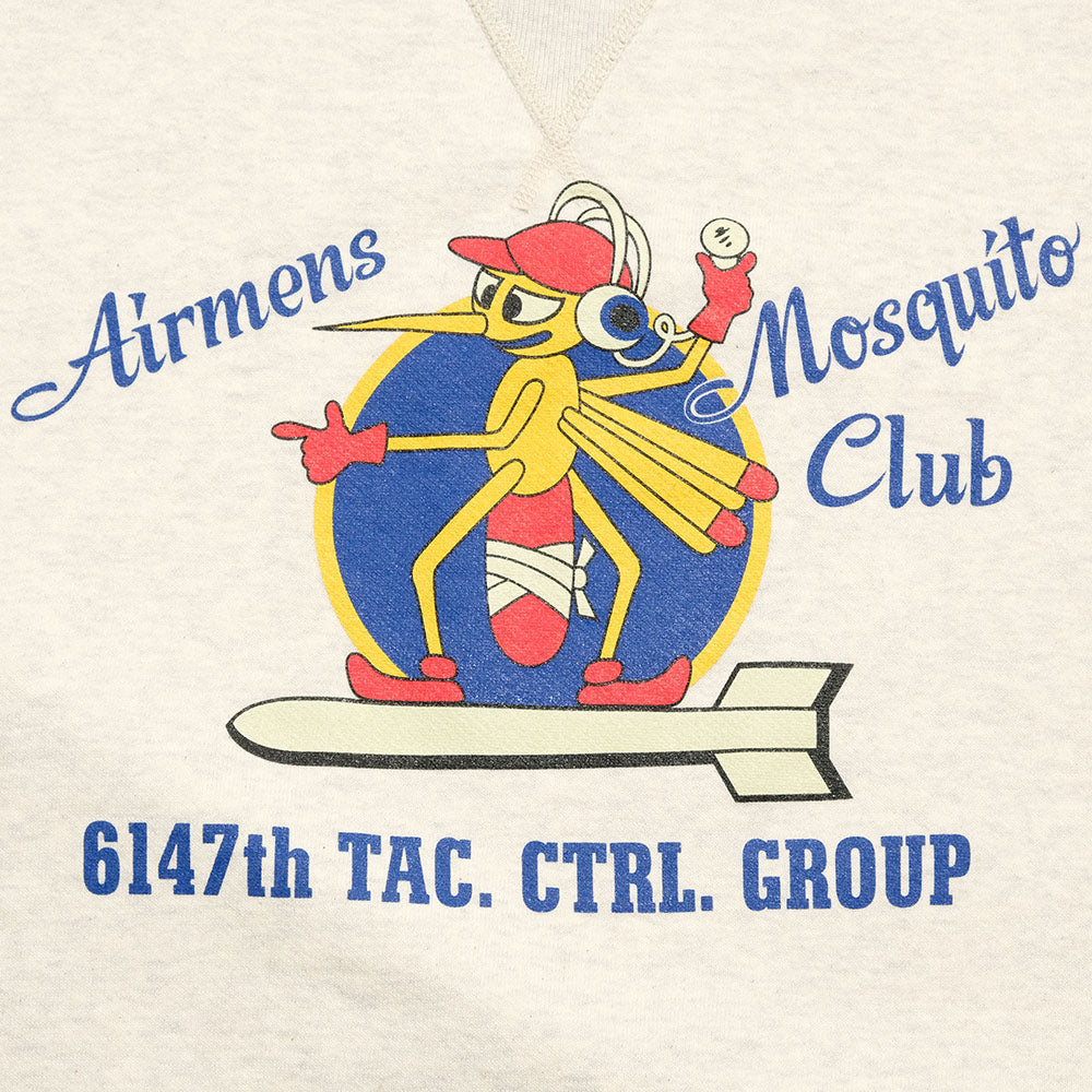 BUZZ RICKSON'S - SET-IN CREW SWEATSHIRT - AIRMENS MOSQUITO CLUB - BR69632